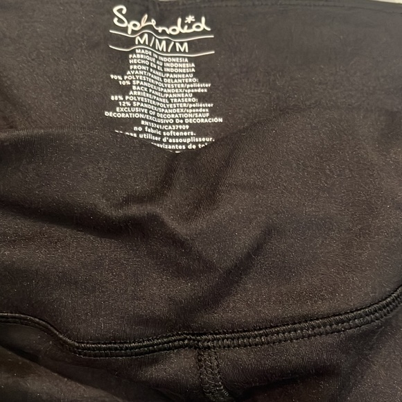 SPLENDID Studio Colour Block Panel Legging Pants Black Grey Contrast Sporty Gym - Picture 6 of 7